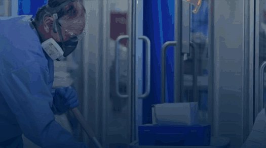 Specialist staff working in a sterile processing area